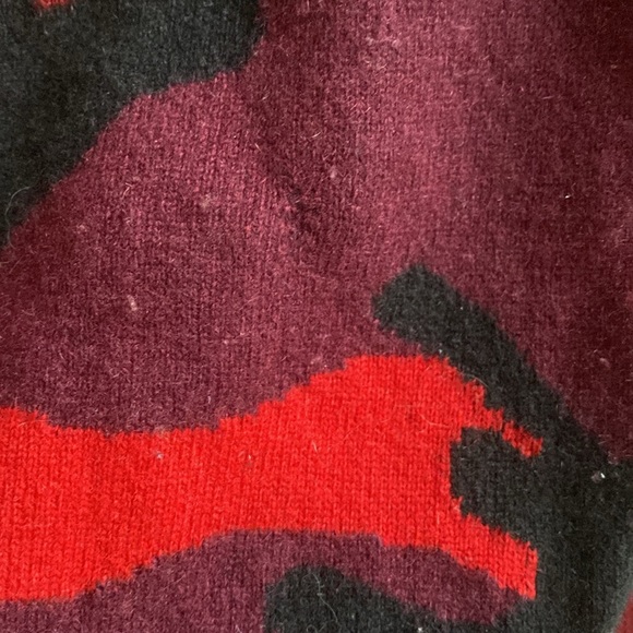 Valentino Red Camo Cashmere Sweater - Picture 4 of 4